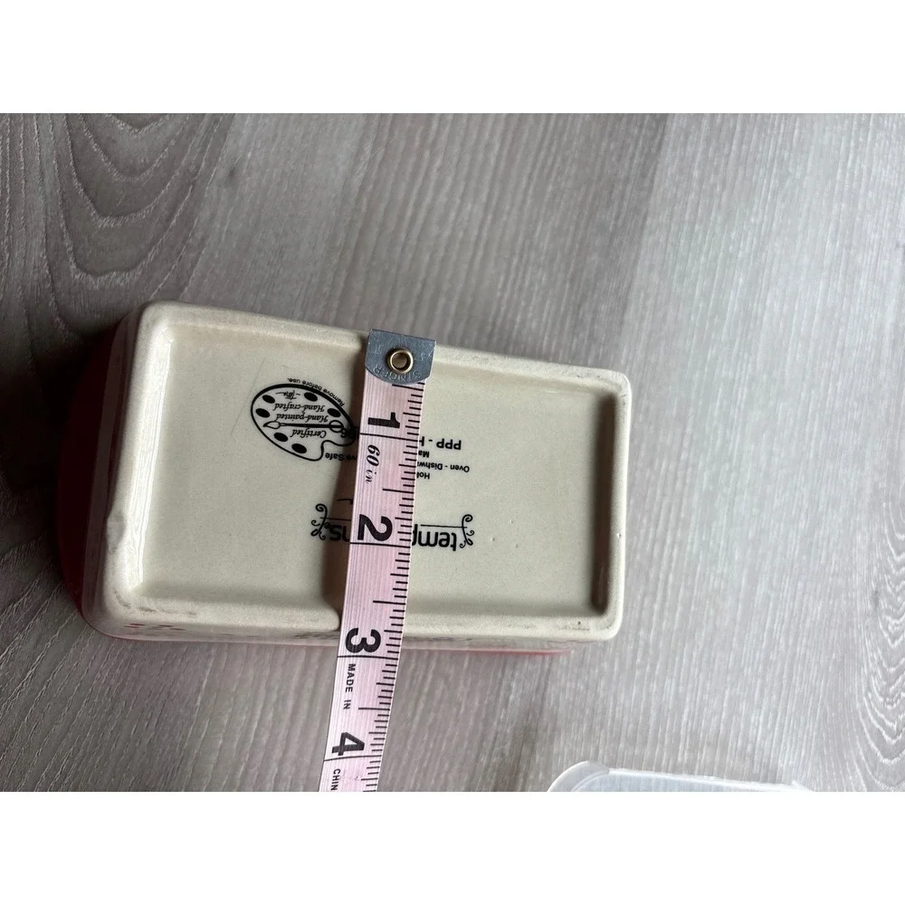 Temp-tations by Tara Holiday 12 oz Ceramic Mini Loaf Pan with Lid Christmas Tree